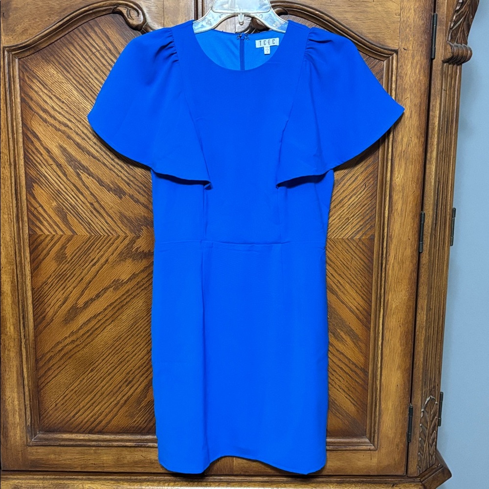 TCEC Royal Blue Dress with Flutter Sleeves